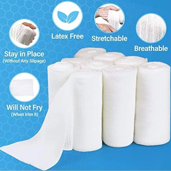 FREE 🆕🐝Hospital Grade Gauze Stretch Bandage-4 Pack Rolls Individually Wrapped - Picture 2 of 14